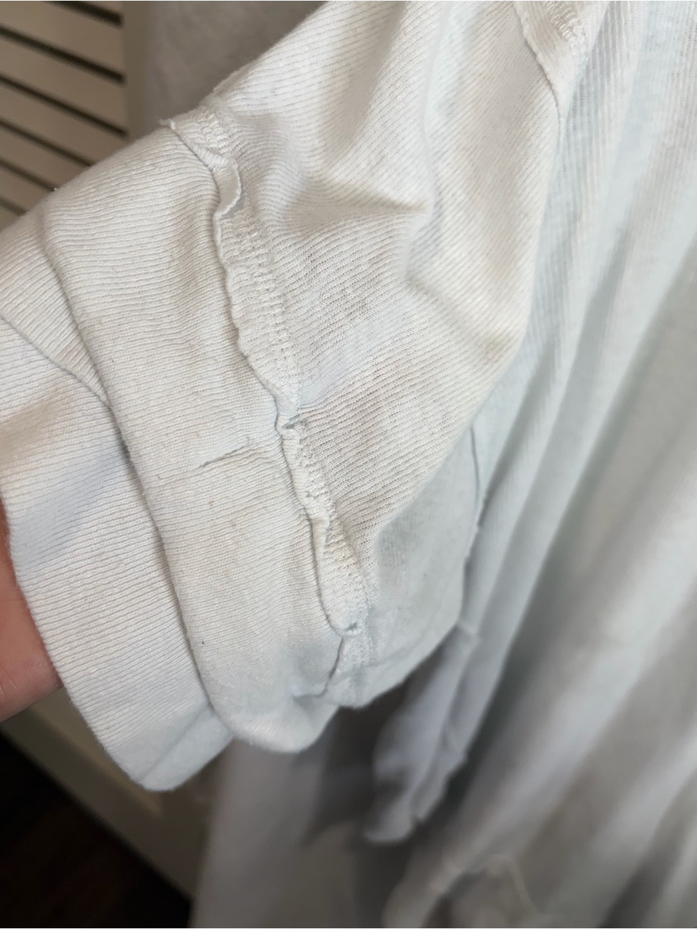We the Free Relaxed White Long-Sleeve Henley Top - Picture 4 of 7